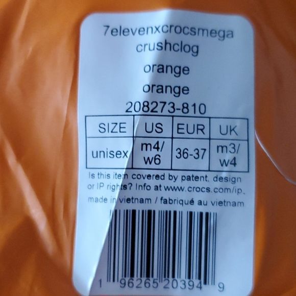 NEW NWT Crocs Size 4 in Men's or 6 in Women's 7-Eleven X Crocs Mega Crush Clogs - Picture 8 of 8